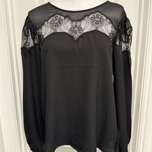 Black Lace Women's Top